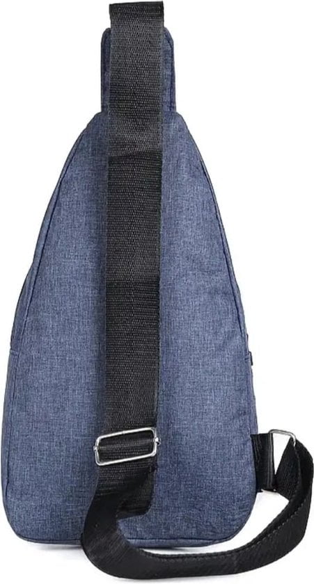 Sasemy - Borsttas Voor Heren - Sling Bag - 2 rits/vakken - Dames - Heren - Blauw #2 - 30 x 16 x 6 - Slingbag - Sbag - Schoudertas - Rugzak - Crossbody bag - Vaderdag Cadeau - Verjaardag Cadeau - Sinterklaas Cadeau - Kerst Cadeau - Afbeelding 4