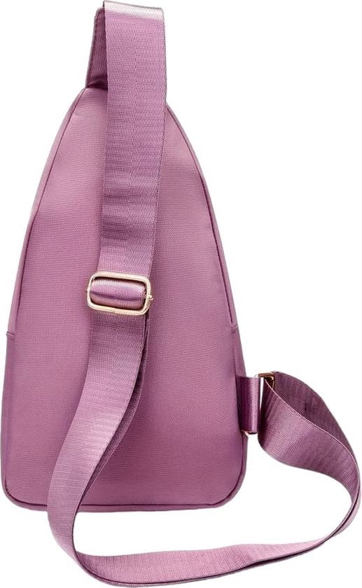 Sasemy - Borsttas Voor Dames - Sling Bag - 2 rits/vakken - Dames - Heren - Roze - Bloemen print #9 - 30 x 16 x 6 - Reistas- Schoudertas - Rugzak - Crossbody bag - Moederdag Cadeau - Verjaardag Cadeau - Sinterklaas Cadeau - Kerst Cadeau - Afbeelding 2