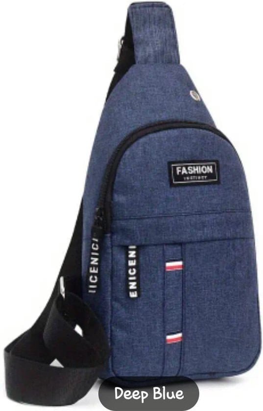 Sasemy - Borsttas Voor Heren - Sling Bag - 2 rits/vakken - Dames - Heren - Blauw #2 - 30 x 16 x 6 - Slingbag - Sbag - Schoudertas - Rugzak - Crossbody bag - Vaderdag Cadeau - Verjaardag Cadeau - Sinterklaas Cadeau - Kerst Cadeau