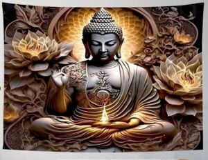 Sasemy® Lotus Boeddha wandkleed