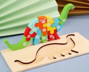 Mar's Art - Dino Puzzel - Montessori Speelgoed - Sorteer Speelgoed - Peuters - Educatief - Speelgoed - Cadeau - Sorteren - Ontwikkelingsspeelgoed - Motoriek - Puzzel - Geometrisch Speelgoed - Montessori - Speelgoed Peuters