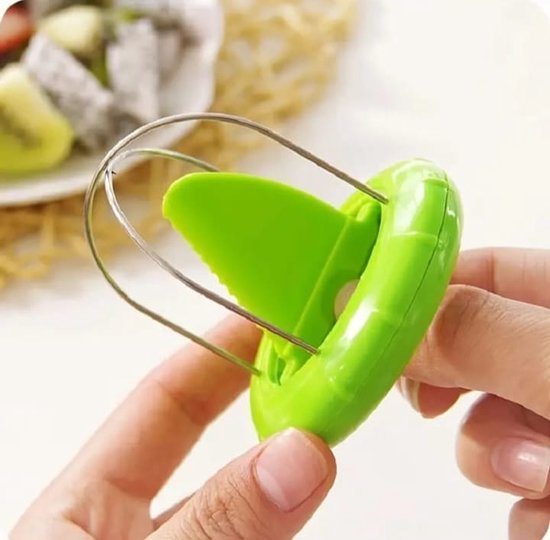 Sasemy® - Kiwisnijder - Kiwimes - 2 In 1 snijder - Fruit gereedschap - Fruit - Kiwi - Handige kiwischiller - Kiwischiller - Eenvoudig keukenhulp - Afbeelding 3