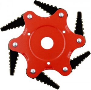 Sasemy® - Bosmaaier - Grasmaaier - 6 tanden grasmaaier stalen vinnen bosmaaier tuingereedschap voor grasmaaier (LET OP: ALLEEN DE TRIMMERKOP)