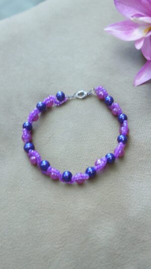 Dubbel geregen paarse armband