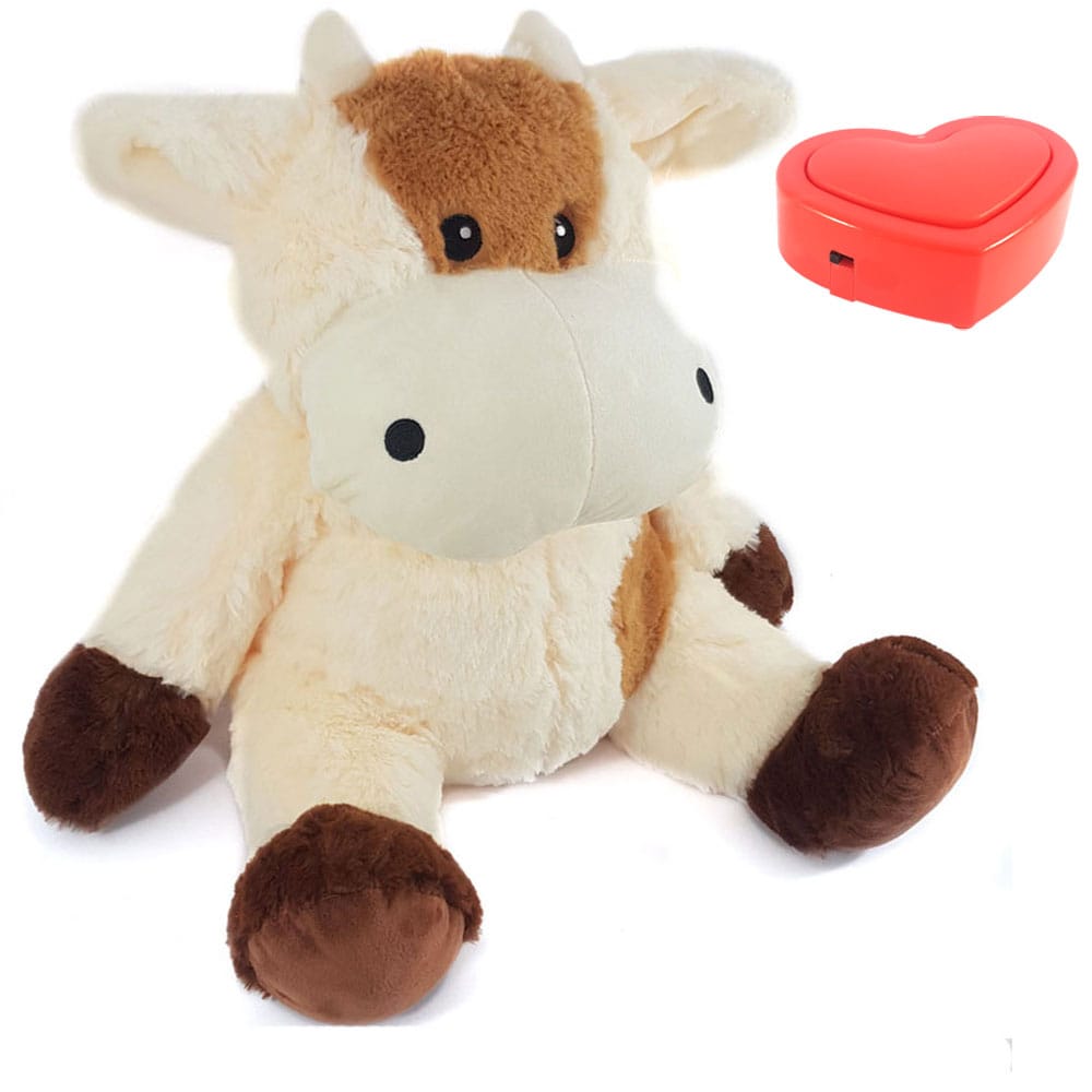 Koeienknuffel met spraakrecorder