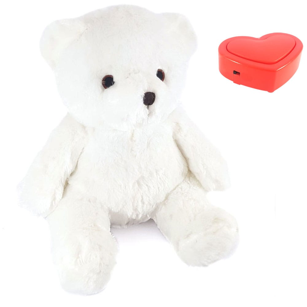 Knuffelbeer met stemopname (wit)
